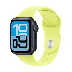 Apple Watch SE 3 40 mm, Midnight Aluminum Neon Yellow Sport Band (M/L)