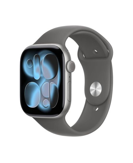 Apple Watch Series 11, 46 mm, Space Gray Aluminum Stone Gray Sport Band S/M