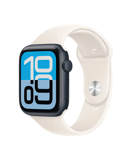 Apple Watch SE 3 40 mm, Midnight Aluminum Starlight Sport Band (S/M)