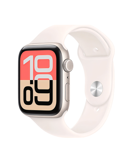 Apple Watch SE 3 44 mm, Starlight Aluminum Light Blush Sport Band (M/L)