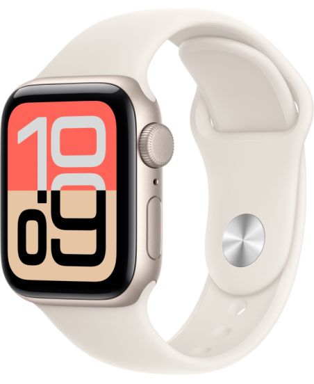 Apple Watch SE 3, 40 mm, Starlight Aluminum Starlight Sport Band (M/L)