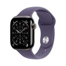 Apple Watch Series 11, 42 mm, Slate Titanium GPS+Cellular, Purple Fog Sport Band M/L