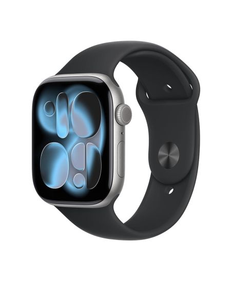 Apple Watch Series 11, 42 mm, Space Gray Aluminum Black Sport Band S/M
