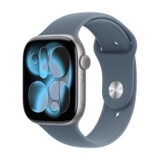 Apple Watch Series 11, 42 mm, Space Gray Aluminum Anchor blue Sport Band M/L