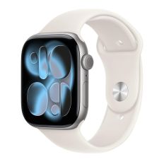 Apple Watch Series 11, 42 mm, Space Gray Aluminum Starlight Sport Band M/L