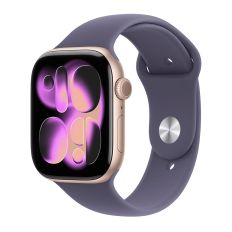 Apple Watch Series 11, 42 mm, Rose Gold Aluminum Purple Fog Sport Band S/M