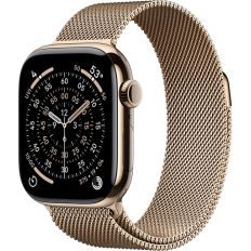 Apple Watch Series 11, 42 mm, Gold Titanium GPS+Cellular, Gold Milanese Loop