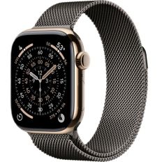 Apple Watch Series 11, 42 mm, Gold Titanium GPS+Cellular, Slate Milanese Loop