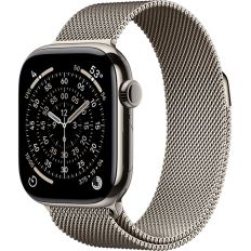 Apple Watch Series 11, 42 mm, Nalural Titanium GPS+Cellular, Natural Milanese Loop