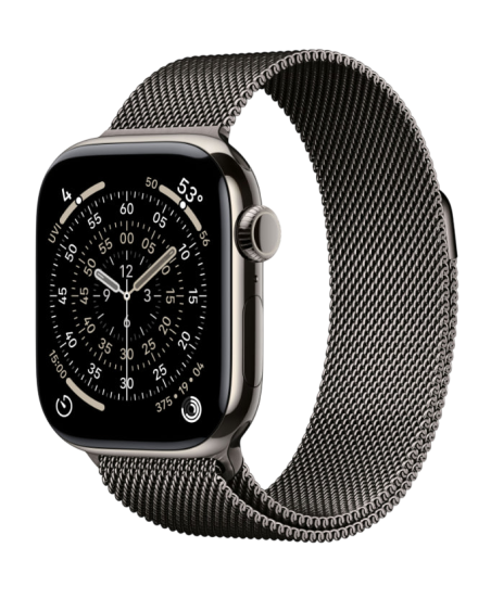 Apple Watch Series 11, 46 mm, Nalural Titanium GPS+Cellular, Slate Milanese Loop M/L