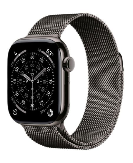 Apple Watch Series 11, 46 mm, Slate Titanium GPS+Cellular, Slate Milanese Loop S/M