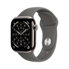 Apple Watch Series 11, 42 mm, Nalural Titanium GPS+Cellular, Stone Gray Sport Band M/L