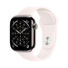 Apple Watch Series 11, 42 mm, Nalural Titanium GPS+Cellular, Light Blush Sport Band M/L