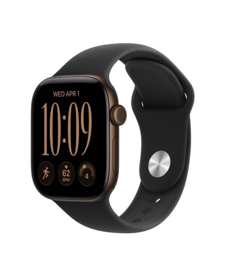 Apple Watch Series 12, 42 mm, Dark Bronze Aluminum Black Sport Band S/M