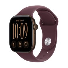 Apple Watch Series 12, 42 mm, Dark Bronze Aluminum Burgundy Sport Band M/L