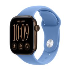 Apple Watch Series 12, 42 mm, Dark Bronze Aluminum GPS+Cellular Wildflower Blue Sport Band M/L