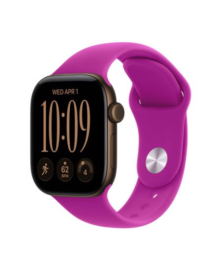 Apple Watch Series 12, 42 mm, Dark Bronze Aluminum Magenta Sport Band S/M