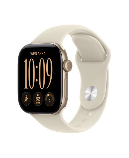Apple Watch Series 12, 42 mm, Light Gold Aluminum Sand Sport Band S/M