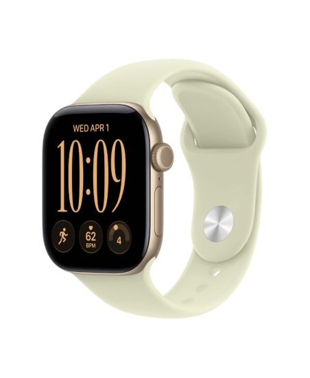 Apple Watch Series 12, 42 mm, Light Gold Aluminum Pale Succulent Sport Band S/M
