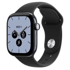Apple Watch Series 12, 42 mm, Night Blue Ceramic GPS+Cellular Black Sport Band M/L