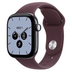 Apple Watch Series 12, 42 mm, Night Blue Ceramic GPS+Cellular Burgundy Sport Band M/L