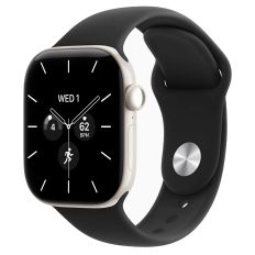 Apple Watch Series 12, 42 mm, Pearl White Ceramic GPS+Cellular Black Sport Band M/L