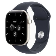 Apple Watch Series 12, 42 mm, Pearl White Ceramic GPS+Cellular Navy Blue Sport Band M/L Apple Watch Series 12, 42 mm, Pearl White Ceramic GPS+Cellular Navy Blue Sport Band M/L