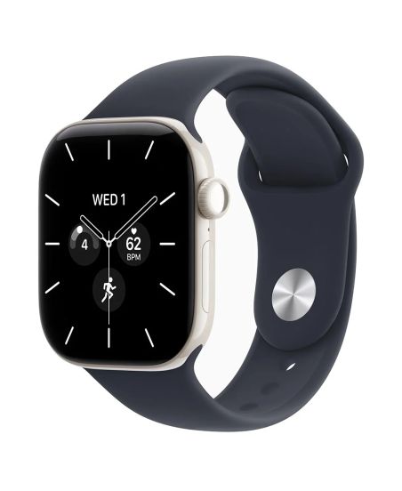 Apple Watch Series 12, 42 mm, Pearl White Ceramic GPS+Cellular Navy Blue Sport Band M/L