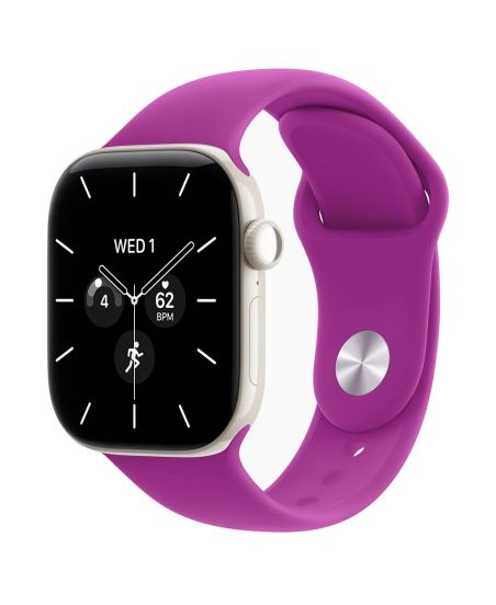 Apple Watch Series 12, 42 mm, Pearl White Ceramic GPS+Cellular Magenta Sport Band M/L