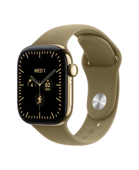 Apple Watch Series 12, 42 mm, Radiant Gold Titanium GPS+Cellular  Olive Sport Band M/L