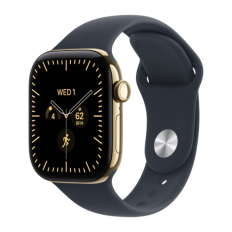 Apple Watch Series 12, 42 mm, Radiant Gold Titanium GPS+Cellular Navy Blue Sport Band M/L Apple Watch Series 12, 42 mm, Radiant Gold Titanium GPS+Cellular Navy Blue Sport Band M/L