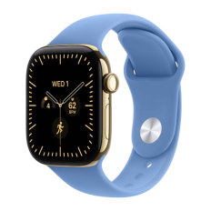 Apple Watch Series 12, 42 mm, Radiant Gold Titanium GPS+Cellular Wildflower Blue Sport Band M/L Apple Watch Series 12, 42 mm, Radiant Gold Titanium GPS+Cellular Wildflower Blue Sport Band M/L