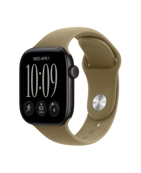 Apple Watch Series 12, 42 mm, Black Aluminum Olive Sport Band S/M
