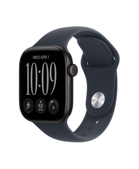 Apple Watch Series 12, 42 mm, Black Aluminum Navy Blue Sport Band S/M