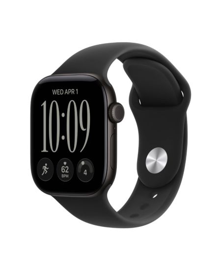 Apple Watch Series 12, 42 mm, Black Aluminum Black Sport Band S/M