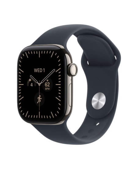Apple Watch Series 12, 42 mm, Natural Titanium GPS+Cellular Navy Blue Sport Band M/L