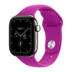 Apple Watch Series 12, 42 mm, Natural Titanium GPS+Cellular Magenta Sport Band M/L