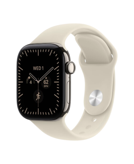 Apple Watch Series 12, 42 mm, Natural Titanium GPS+Cellular Sand Sport Band S/M