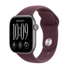 Apple Watch Series 12, 42 mm, Space Gray Aluminum GPS+Cellular Burgundy Sport Band S/M