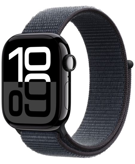 Apple Watch Series 10 46 мм, Aluminium Case GPS+Cellular, Sport Loop, Jet Black