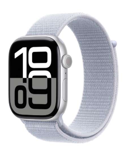 Apple Watch Series 10 42 мм, Aluminium Case GPS+Cellular, Sport Loop, Silver