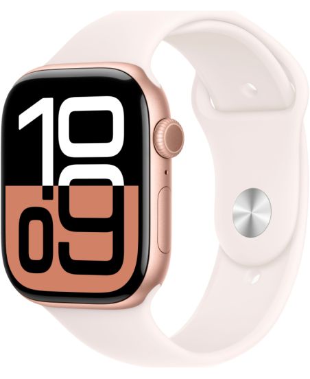 Apple Watch Series 10 46 мм, M/L 140-245 мм, Aluminium Case GPS+Cellular, Sport Band, Rose Gold