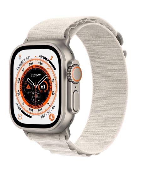 Apple Watch Ultra GPS + Cellular, 49 мм, корпус из титана, ремешок Alpine цвета «сияющая звезда»