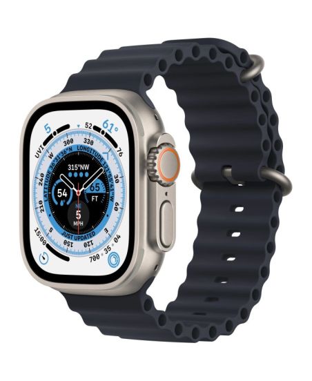 Apple Watch Ultra GPS + Cellular, 49 мм, корпус из титана, ремешок Ocean цвета «тёмная ночь»