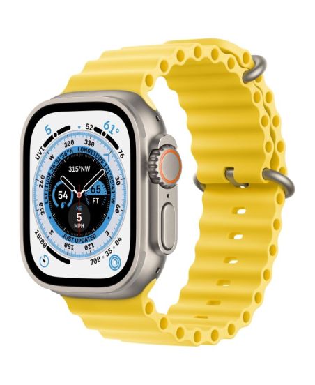 Apple Watch Ultra GPS + Cellular, 49 мм, корпус из титана, ремешок Ocean желтого цвета
