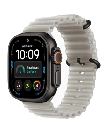 Apple Watch Ultra 4, 49 мм, Black Titanium Translucent Gray Ocean Band S/M