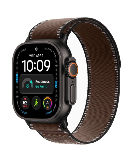 Apple Watch Ultra 4, 49 мм, Black Titanium Dark Umber Trail Loop M/L