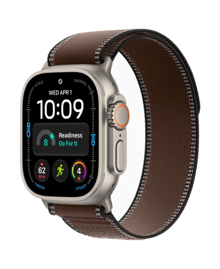 Apple Watch Ultra 4, 49 мм, Natural Titanium Dark Umber Trail Loop M/L