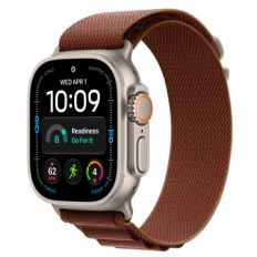 Apple Watch Ultra 4, 49 мм, Natural Titanium Burgundy Alpine Loop S/M