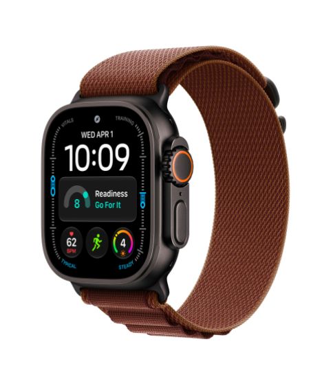 Apple Watch Ultra 4, 49 мм, Black Titanium Burgundy Alpine Loop S/M